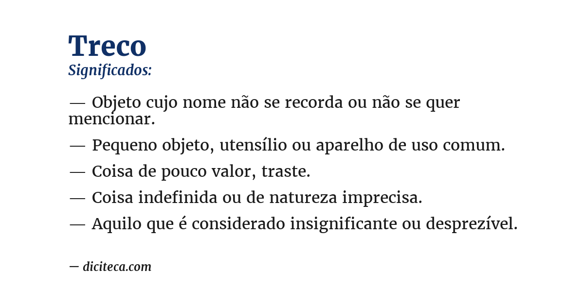 Significado de treco