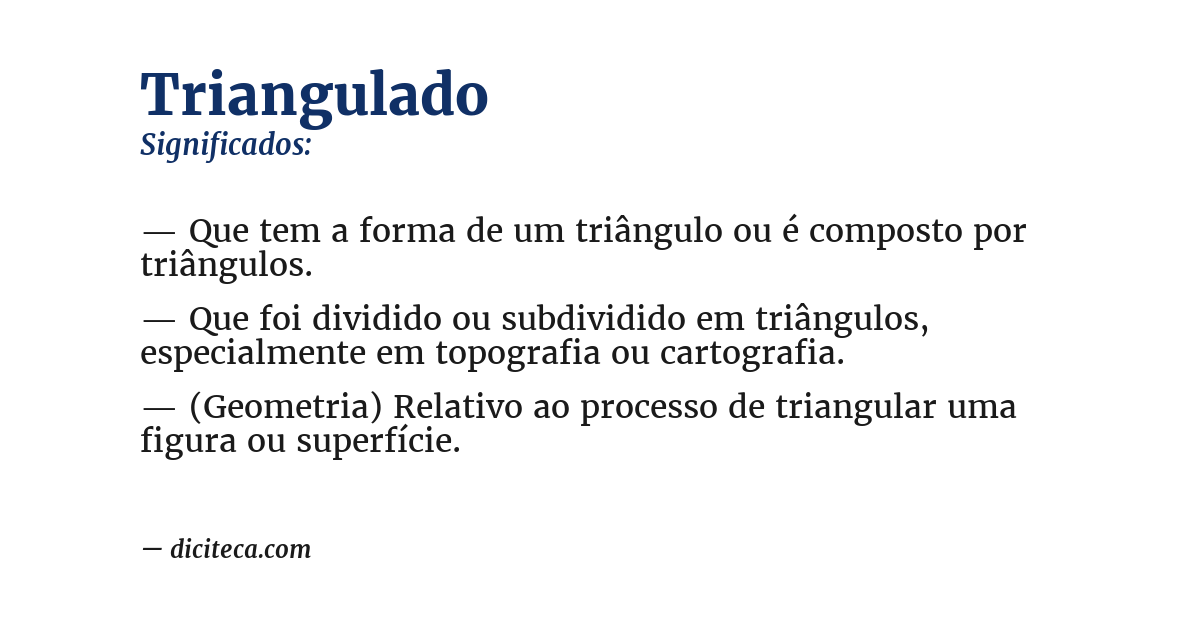 Significado de triangulado