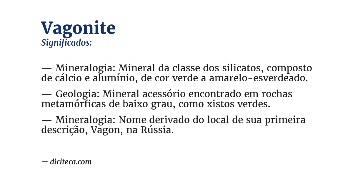 Significado de vagonite