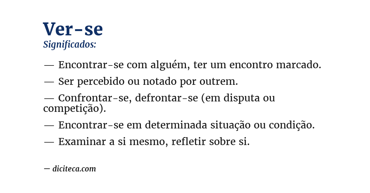Significado de ver-se