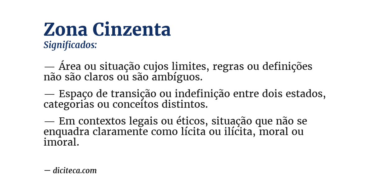 Significado de zona cinzenta