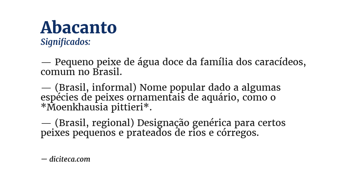 Significado de abacanto