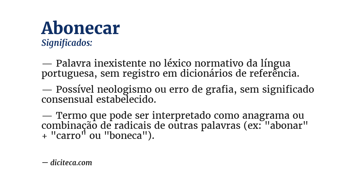 Significado de abonecar