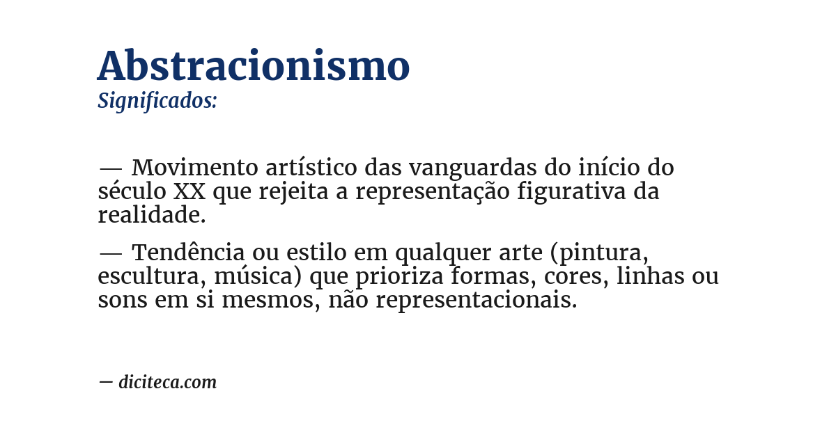 Significado de abstracionismo