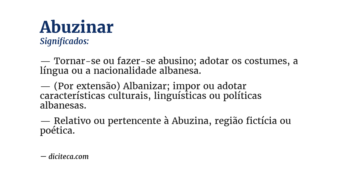 Significado de abuzinar