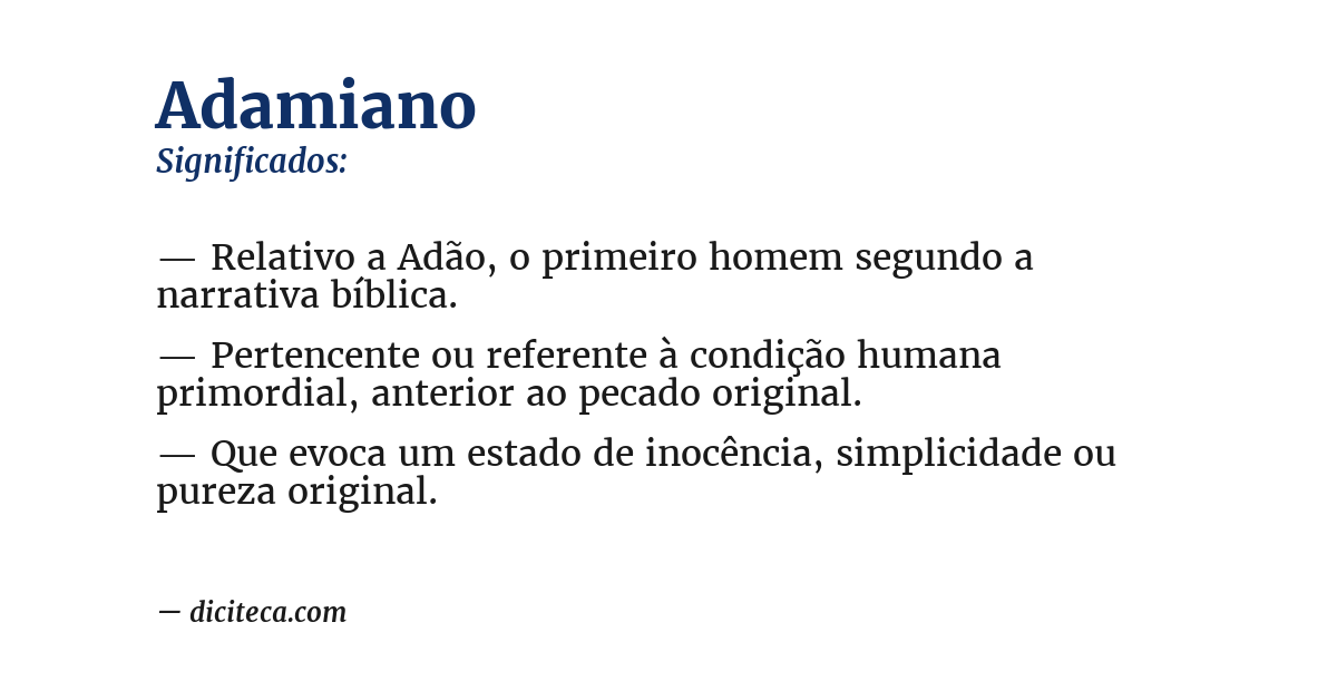 Significado de adamiano