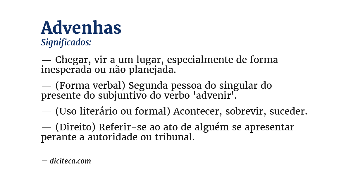 Significado de advenhas