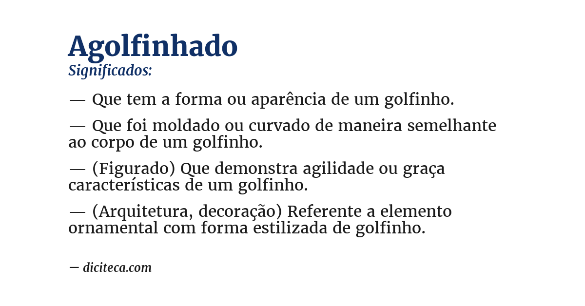 Significado de agolfinhado