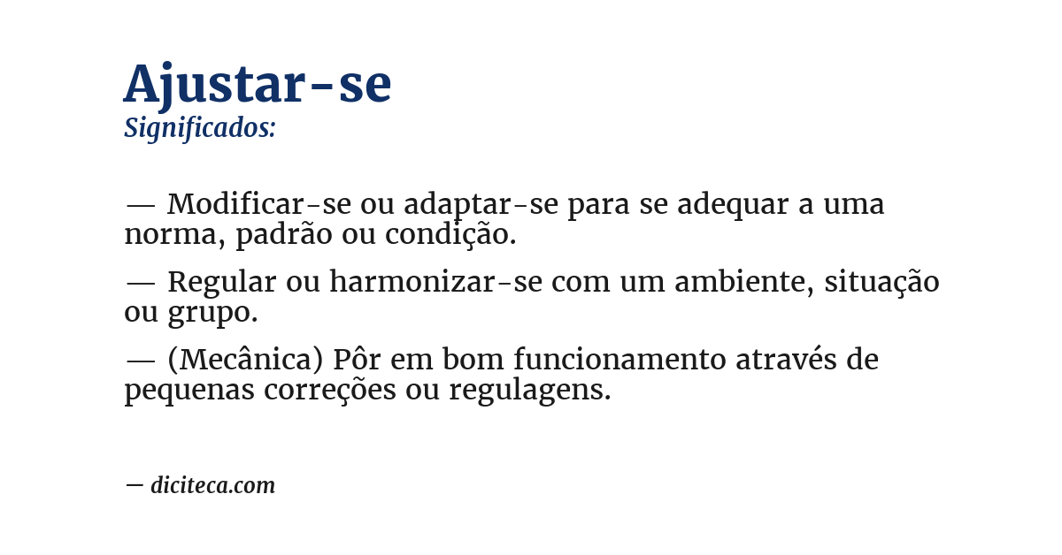 Significado de ajustar-se