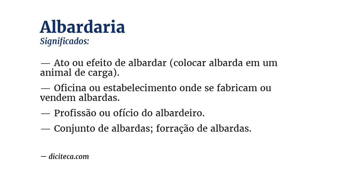 Significado de albardaria