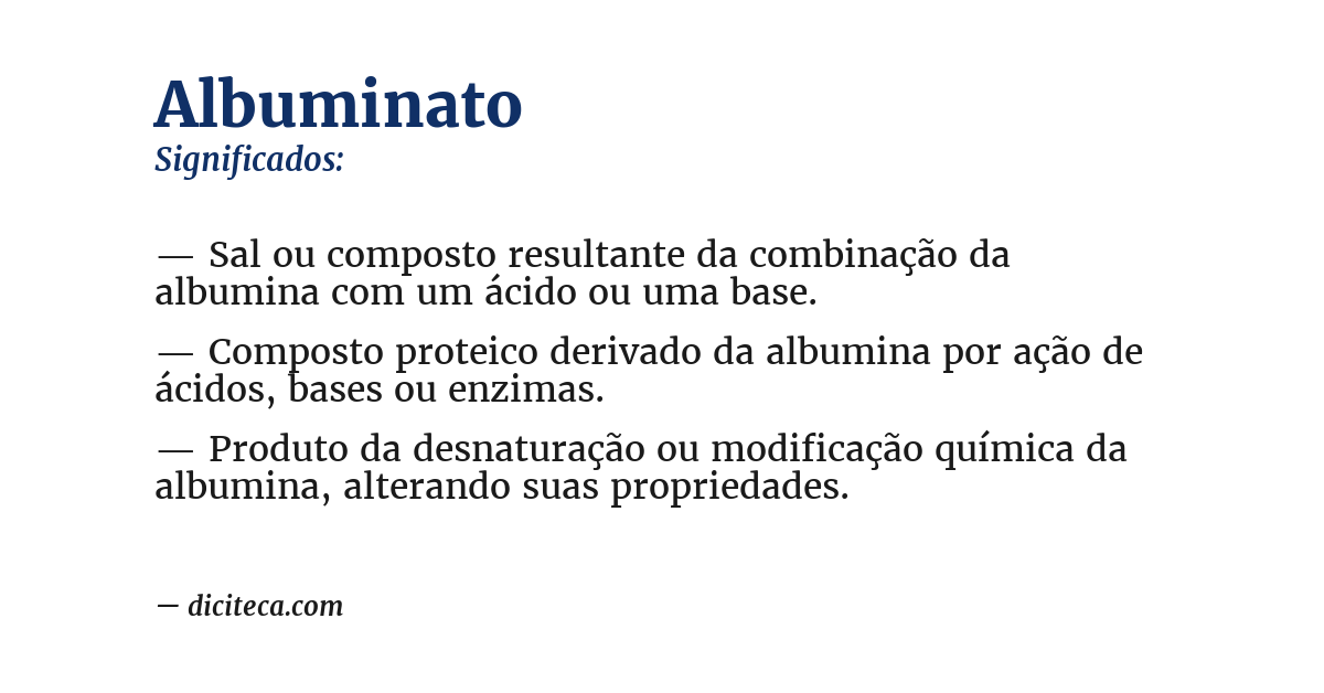 Significado de albuminato