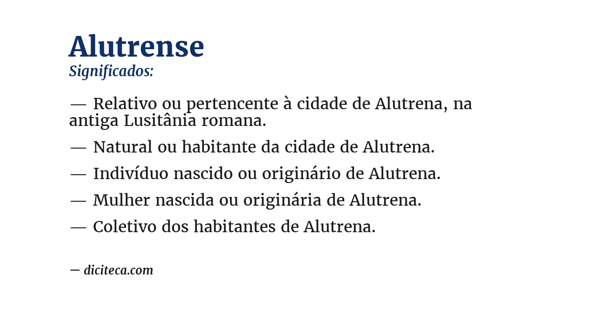 Significado de alutrense