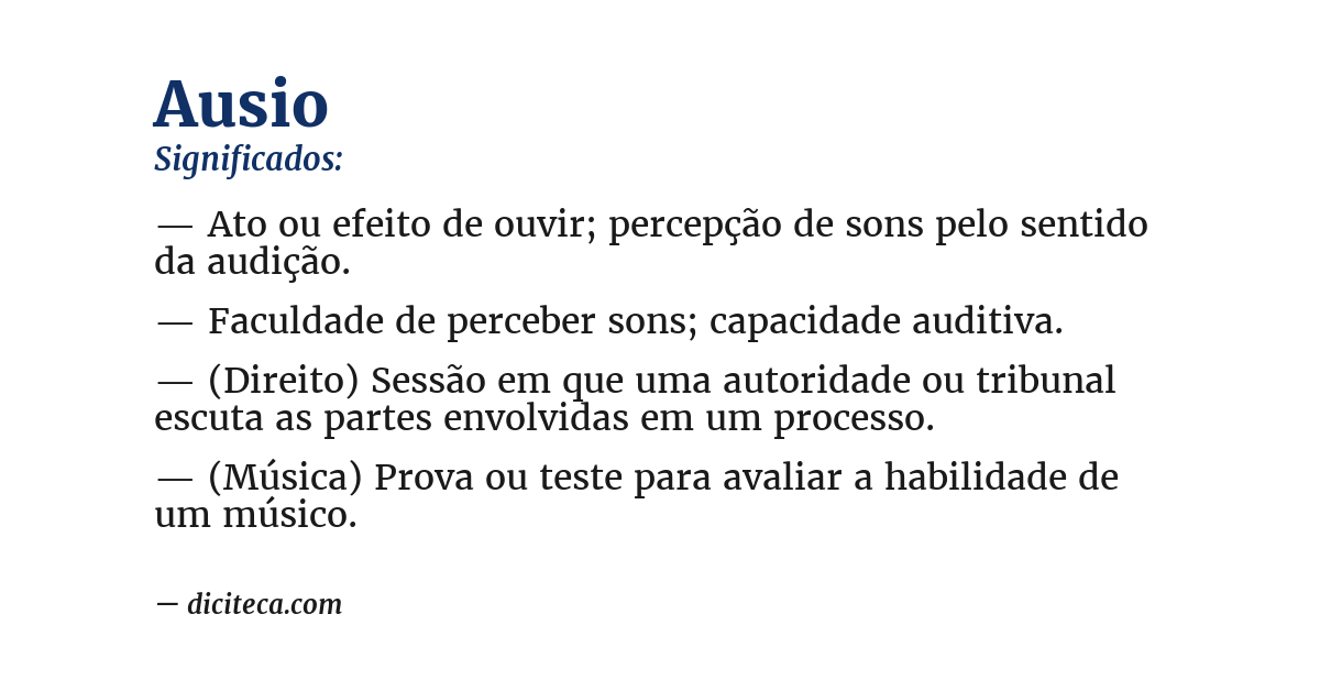 Significado de ausio