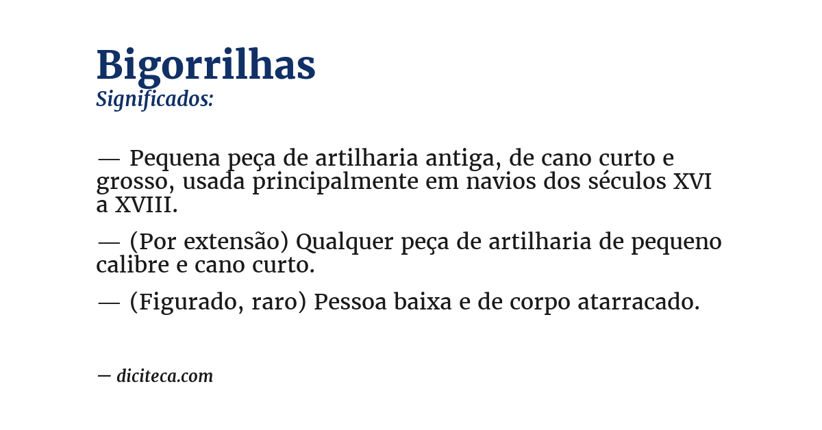 Significado de bigorrilhas