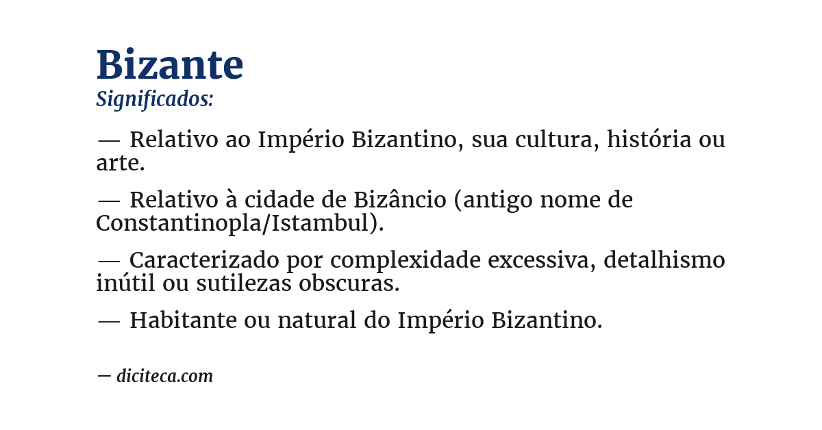 Significado de bizante