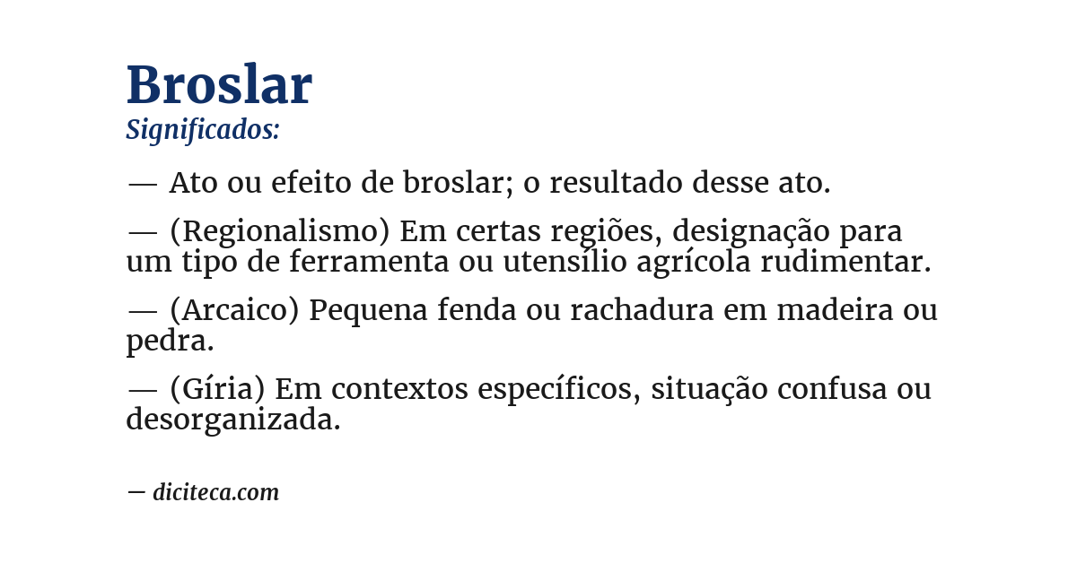 Significado de broslar