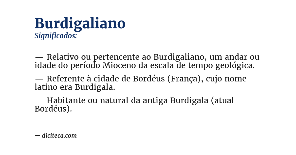 Significado de burdigaliano