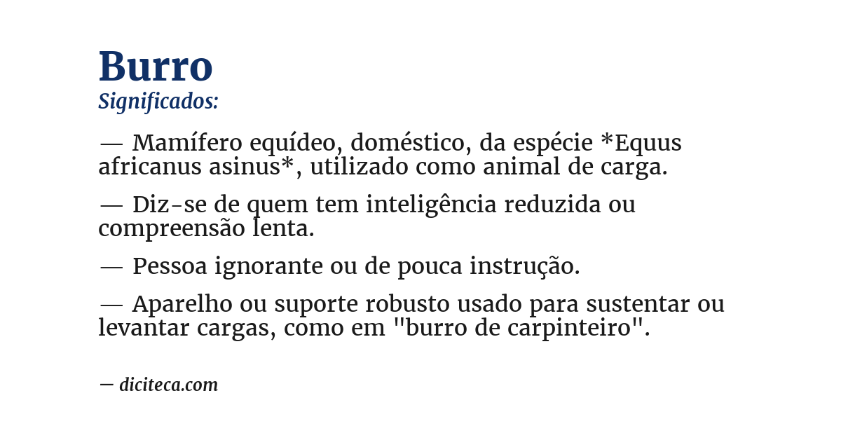 Significado de burro