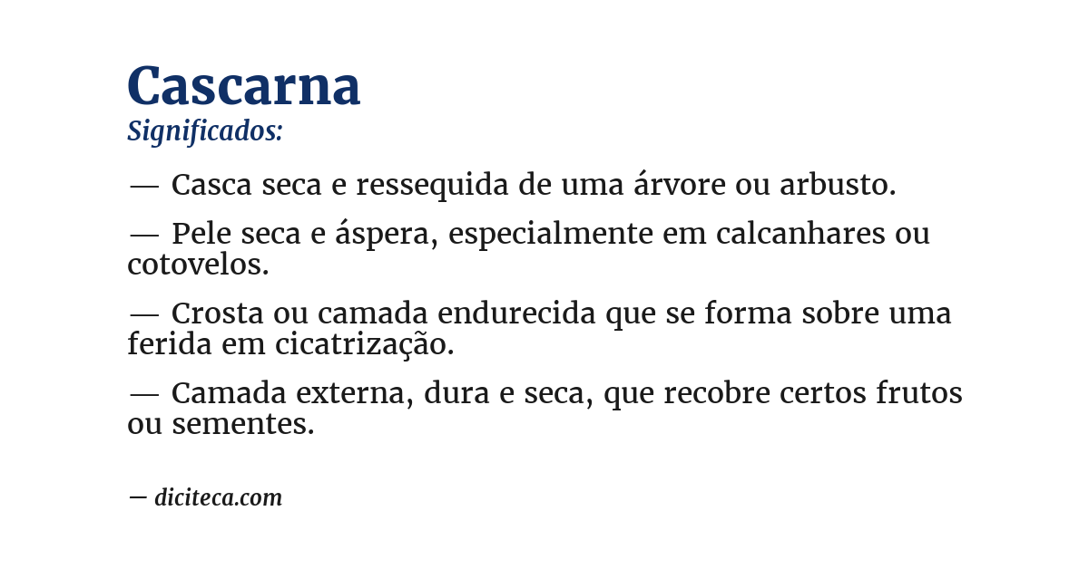 Significado de cascarna