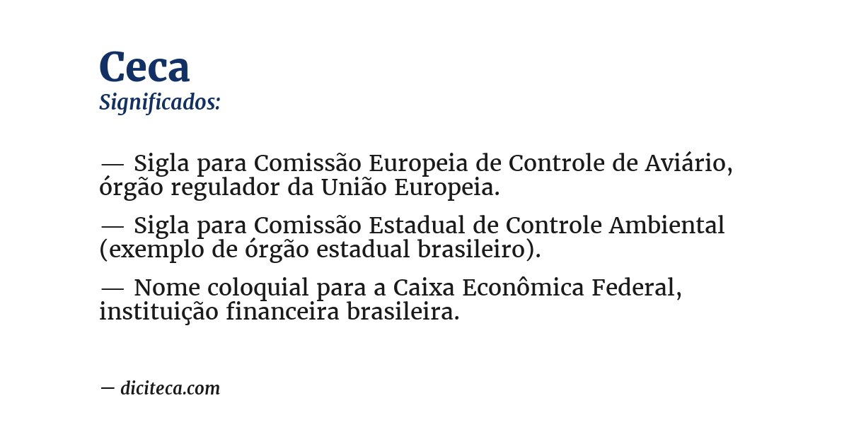 Significado de ceca