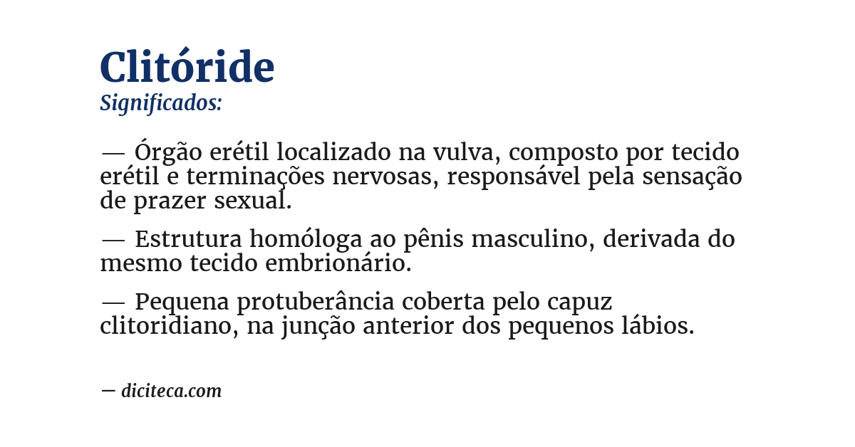 Significado de clitóride