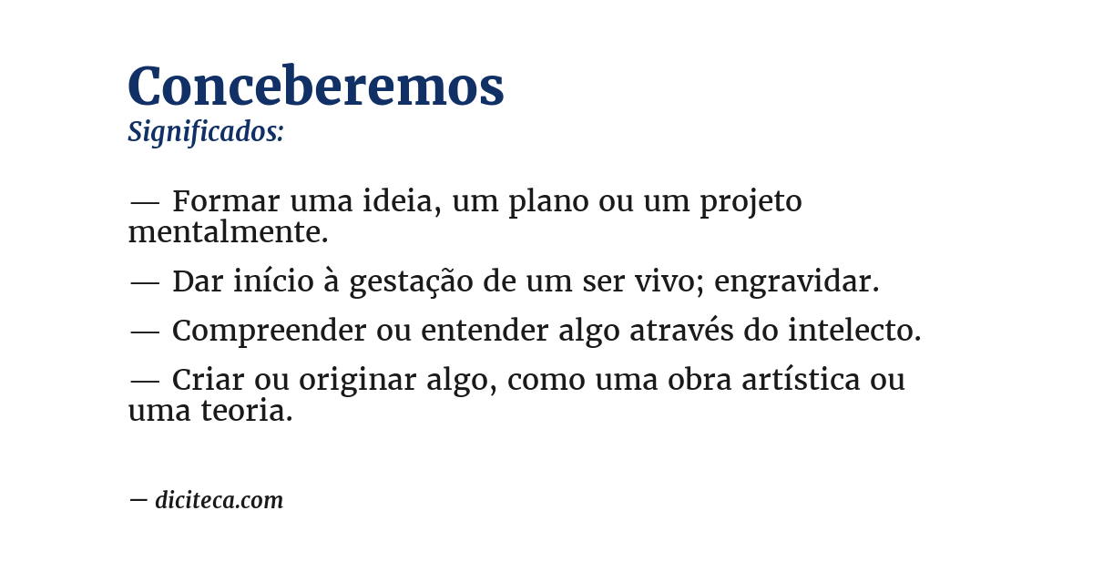 Significado de conceberemos
