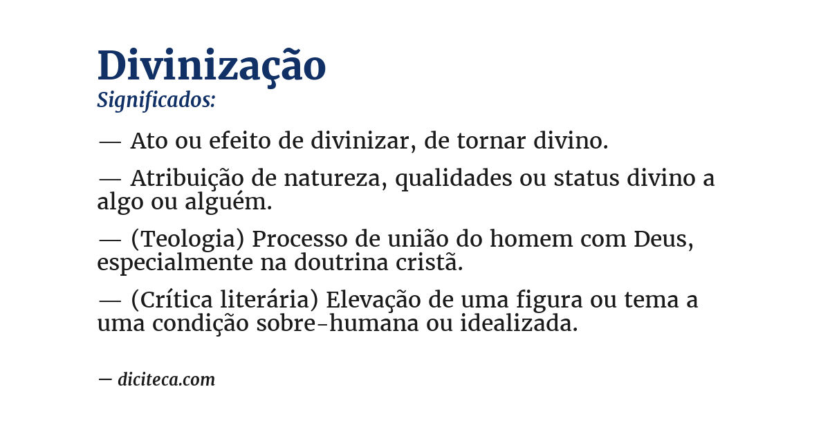Significado de divinização