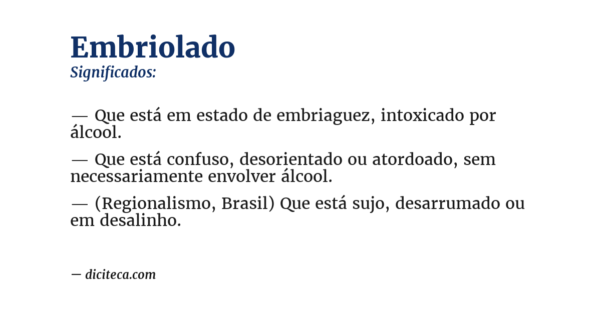 Significado de embriolado