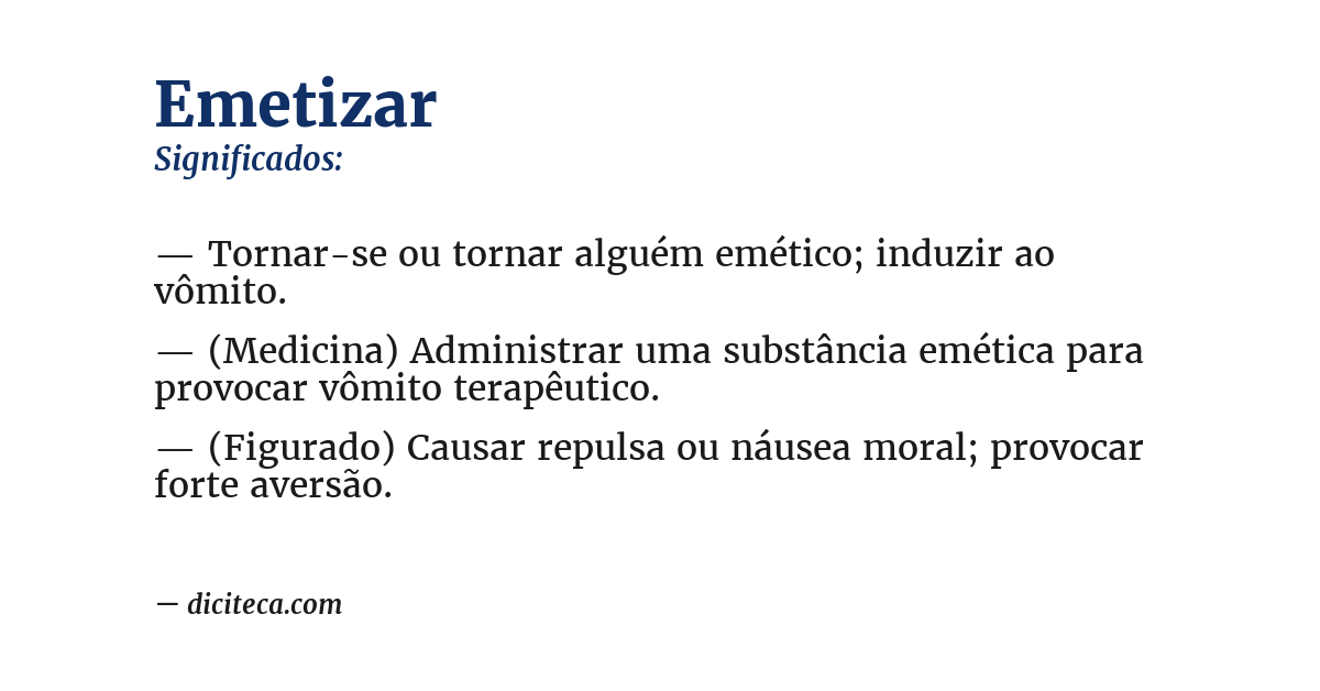 Significado de emetizar