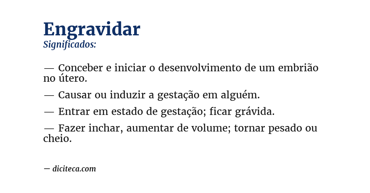 Significado de engravidar