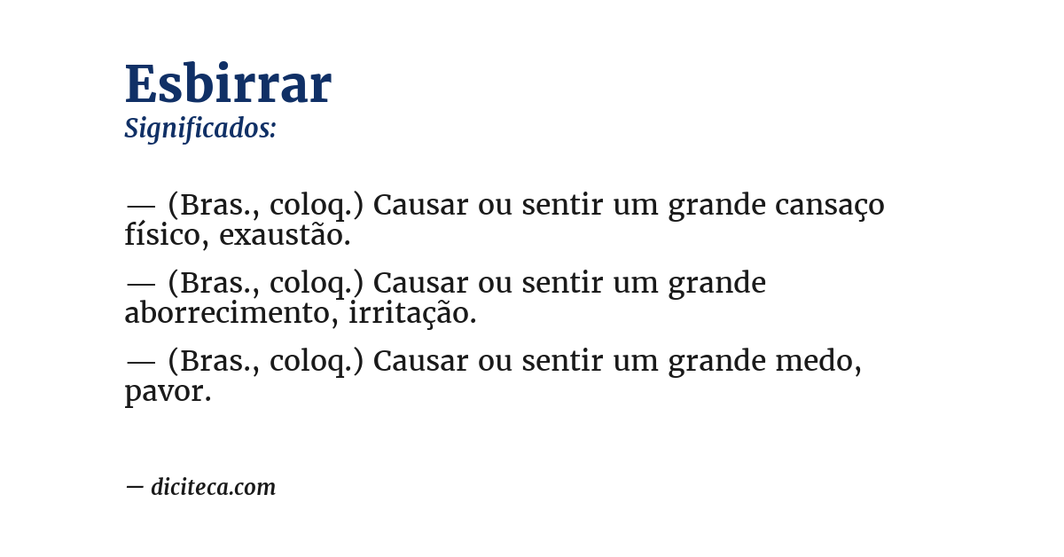 Significado de esbirrar