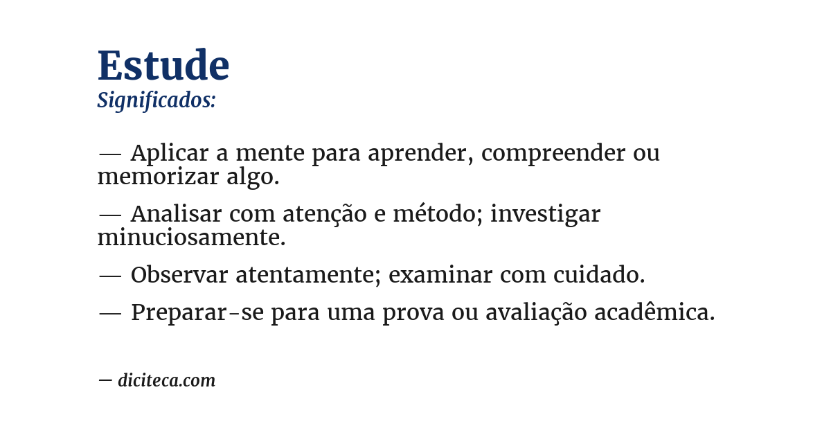 Significado de estude