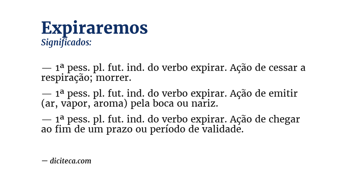 Significado de expiraremos