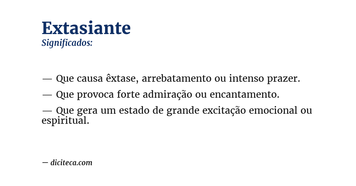Significado de extasiante
