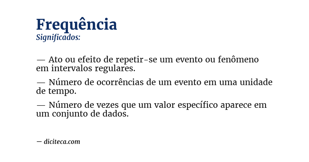 Significado de frequência