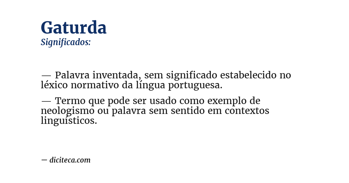 Significado de gaturda