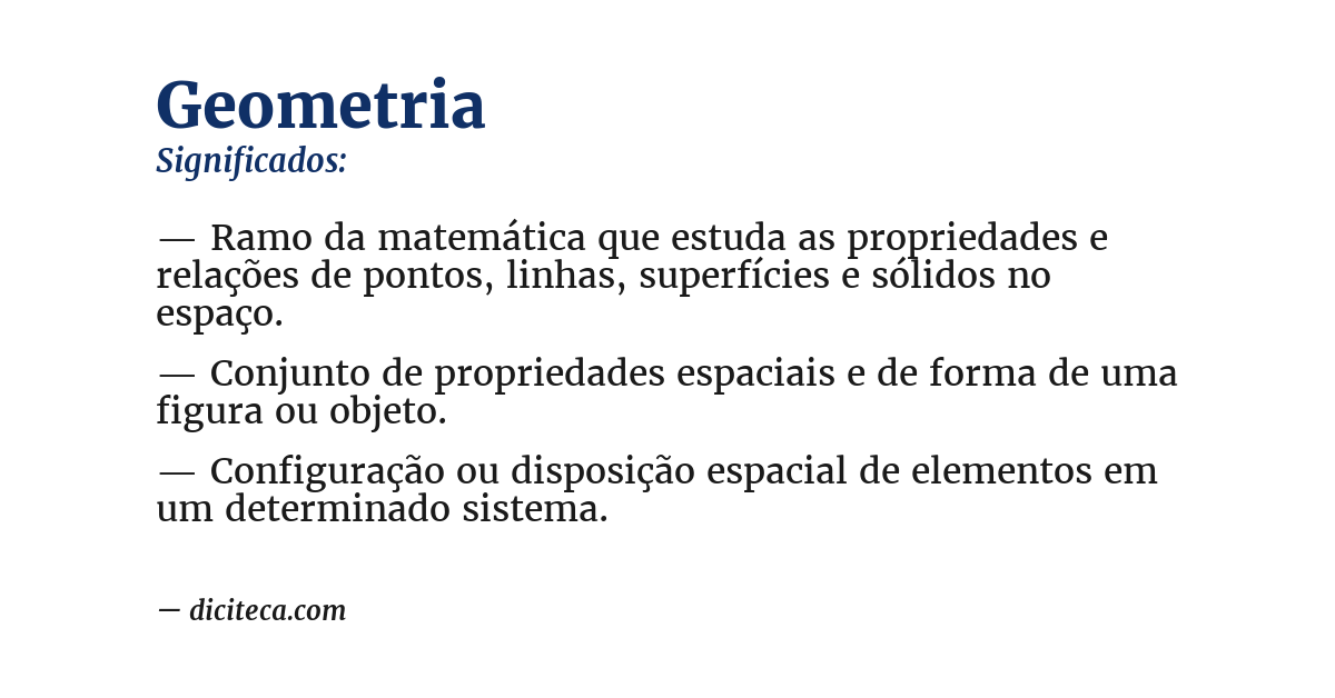 Significado de geometria