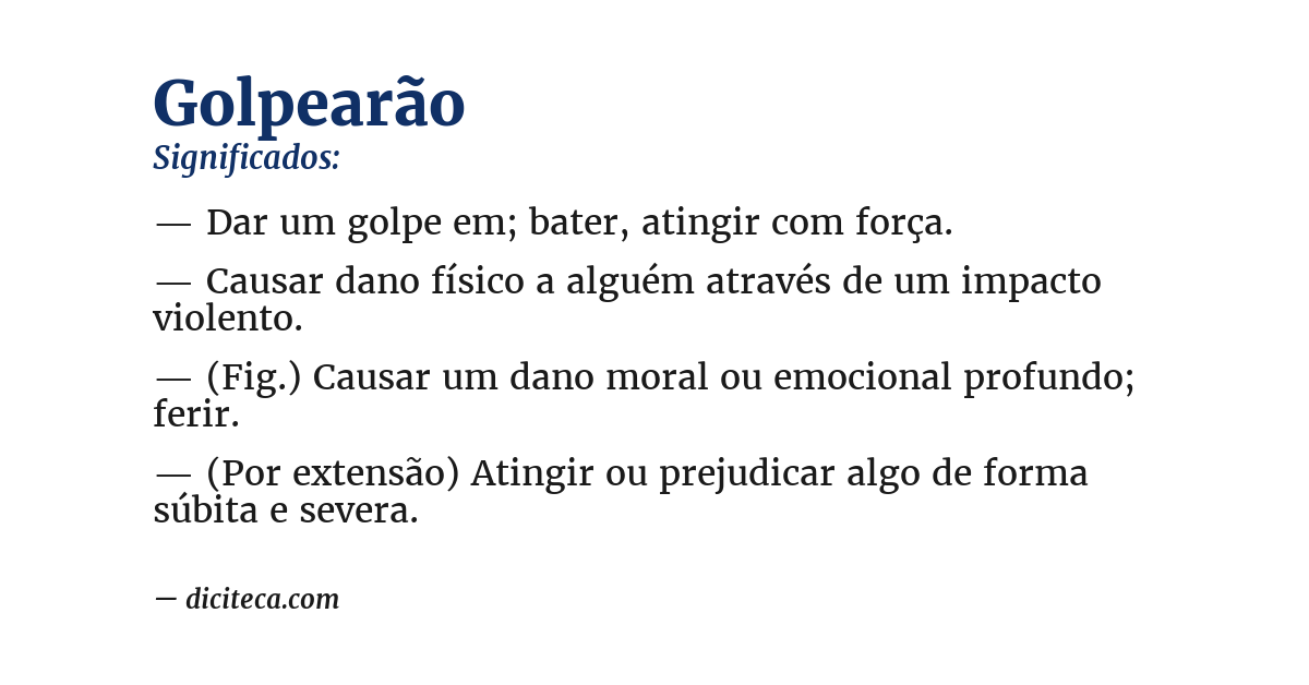 Significado de golpearão
