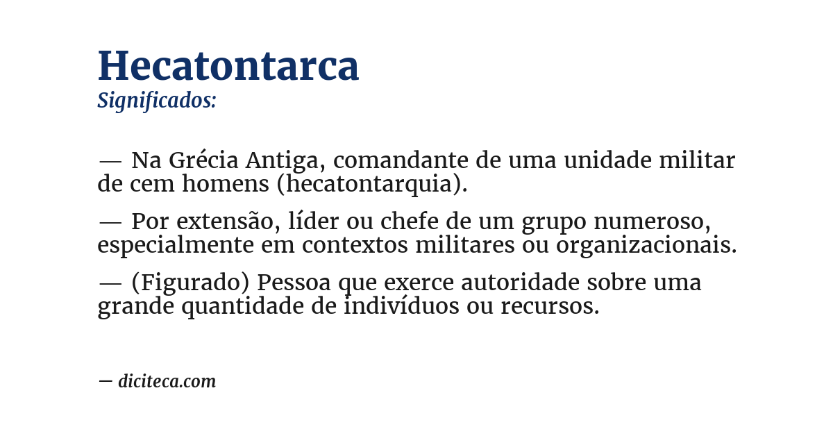 Significado de hecatontarca
