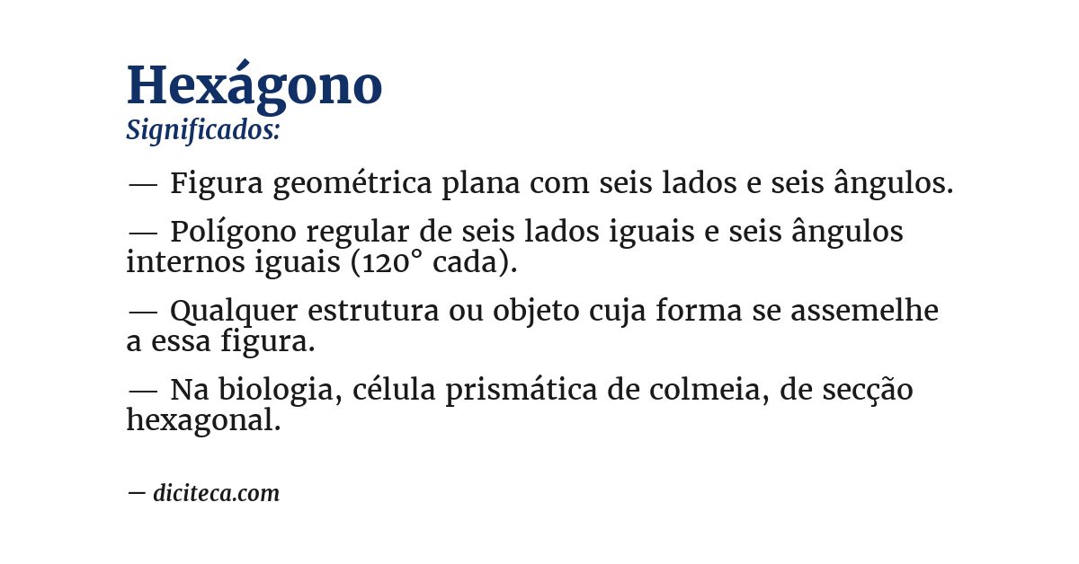 Significado de hexágono