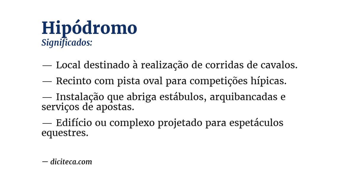 Significado de hipódromo