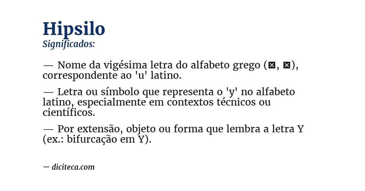 Significado de hipsilo