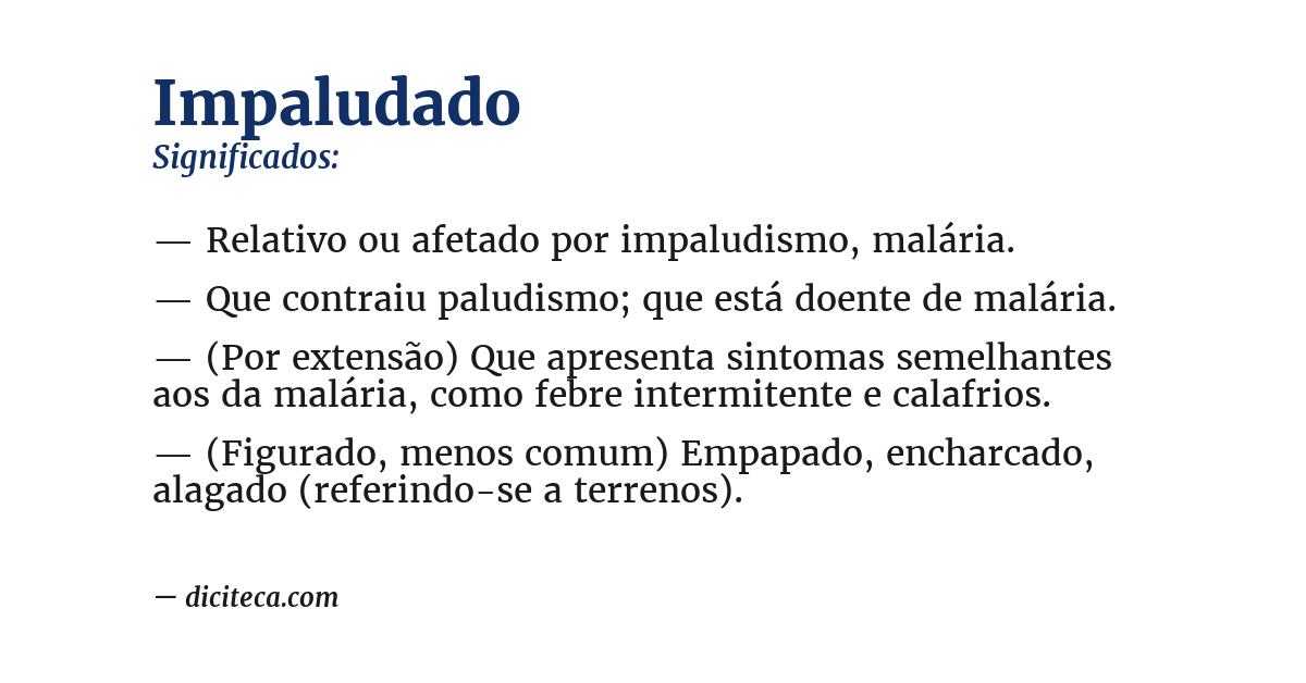 Significado de impaludado