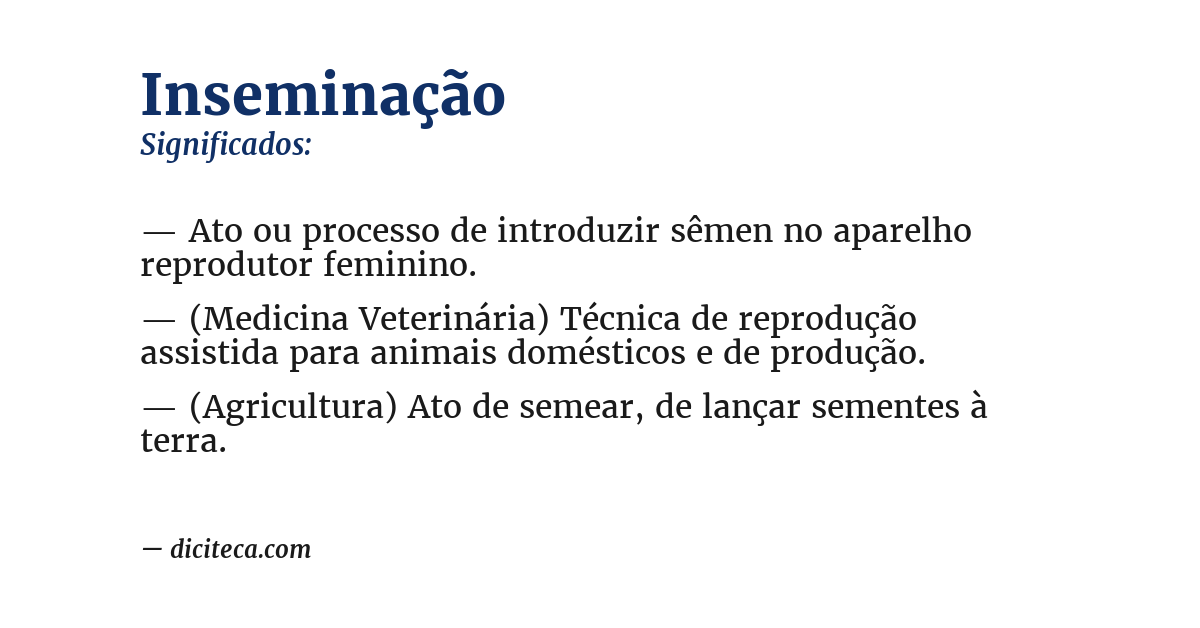 Significado de inseminação