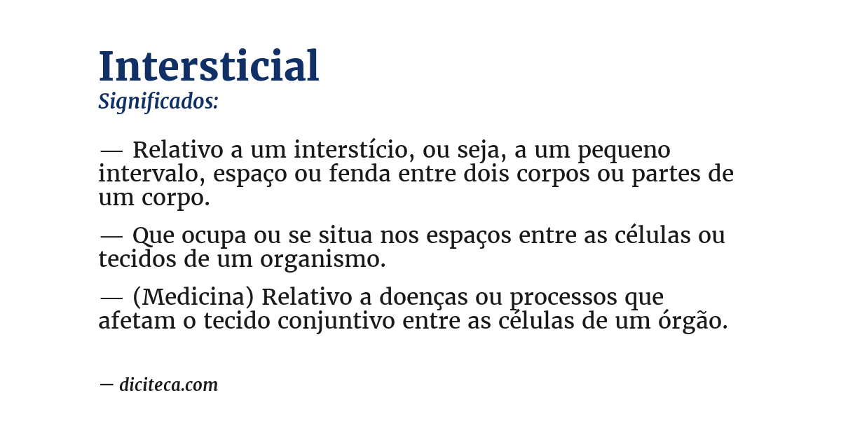 Significado de intersticial
