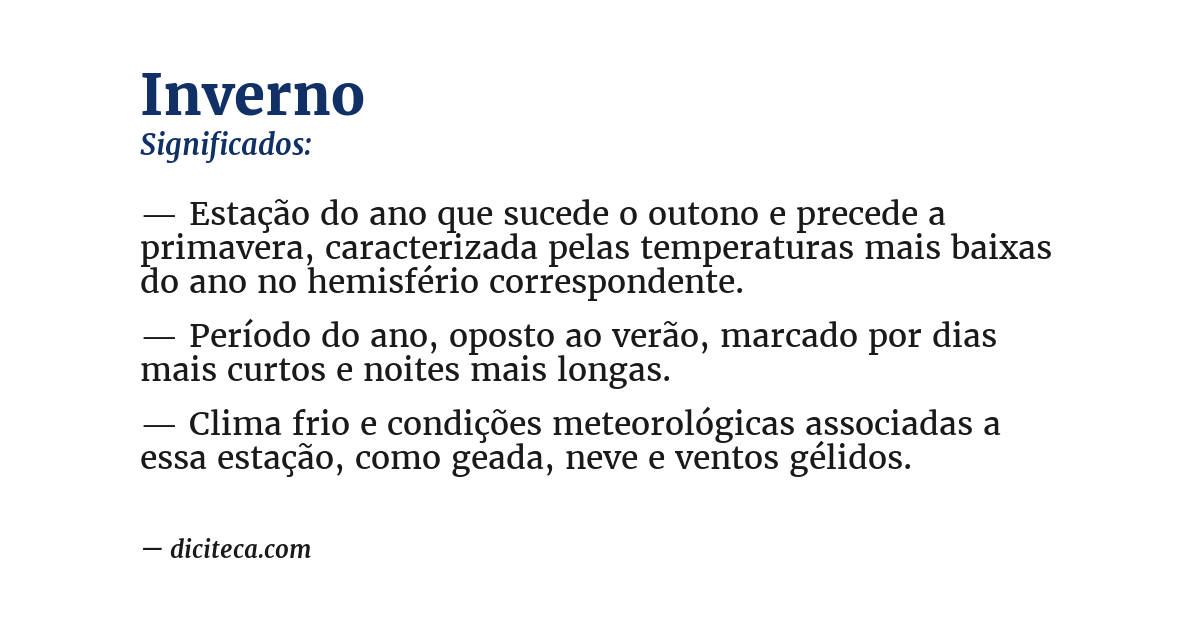 Significado de inverno