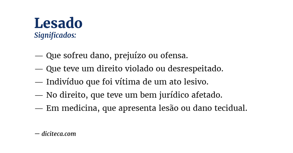 Significado de lesado