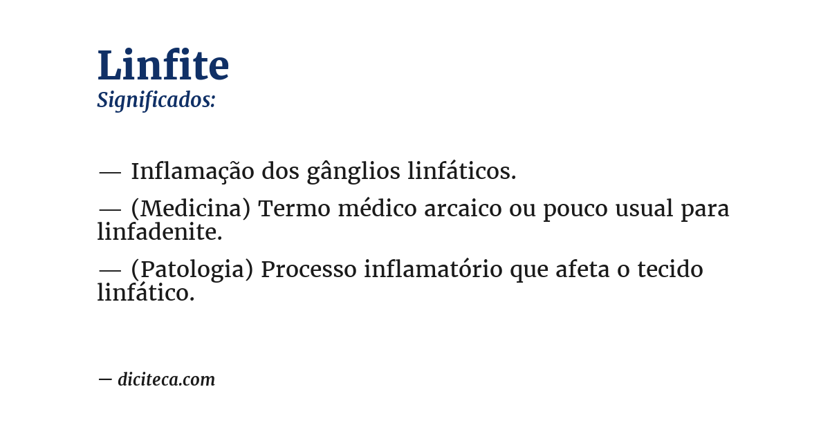 Significado de linfite