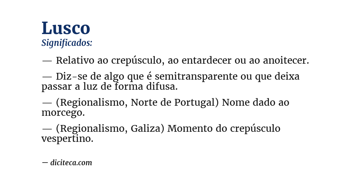 Significado de lusco