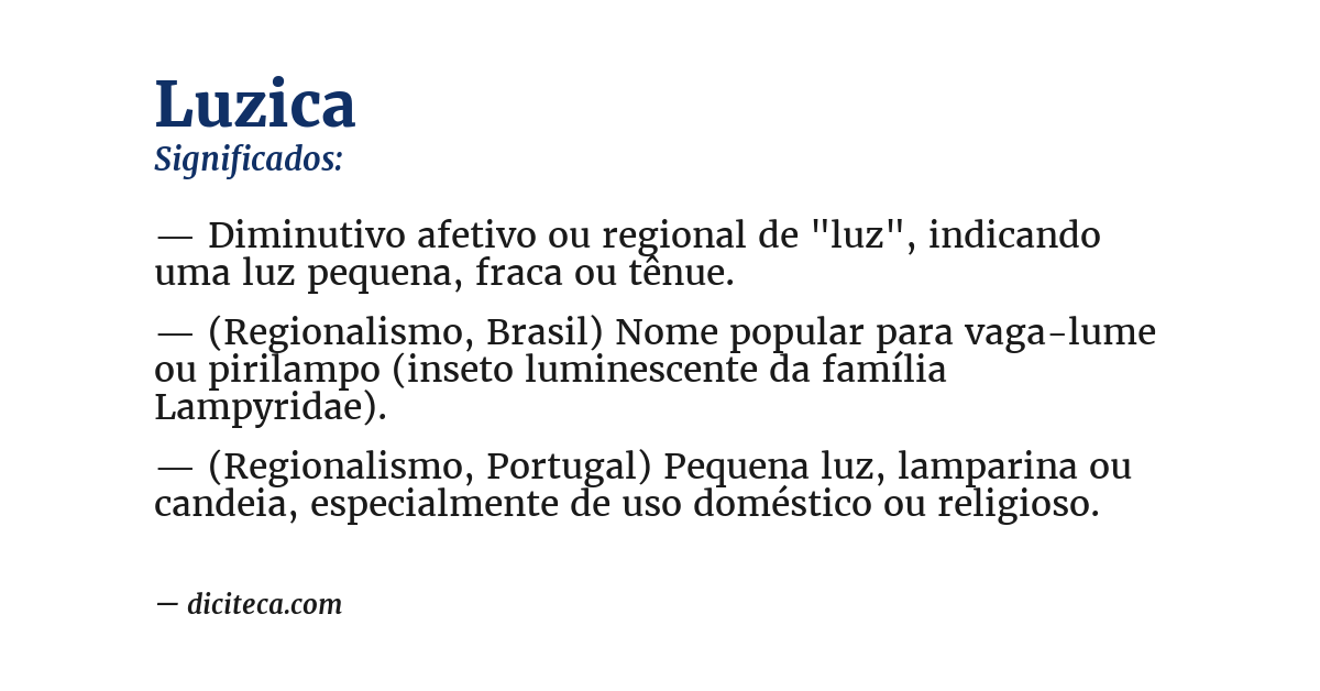 Significado de luzica